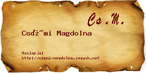 Csémi Magdolna névjegykártya