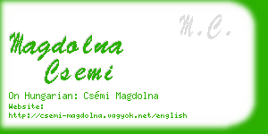 magdolna csemi business card